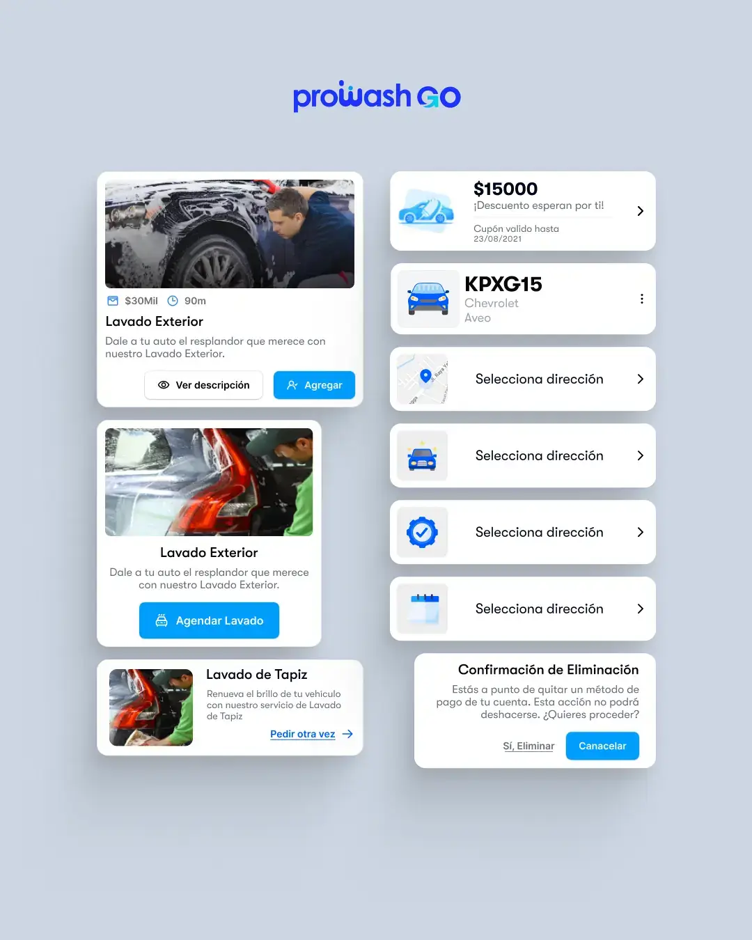 cupones metodos pago prowash go